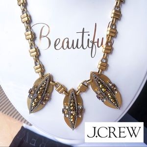 J.CREW Bejeweled and Gold Statement Necklace